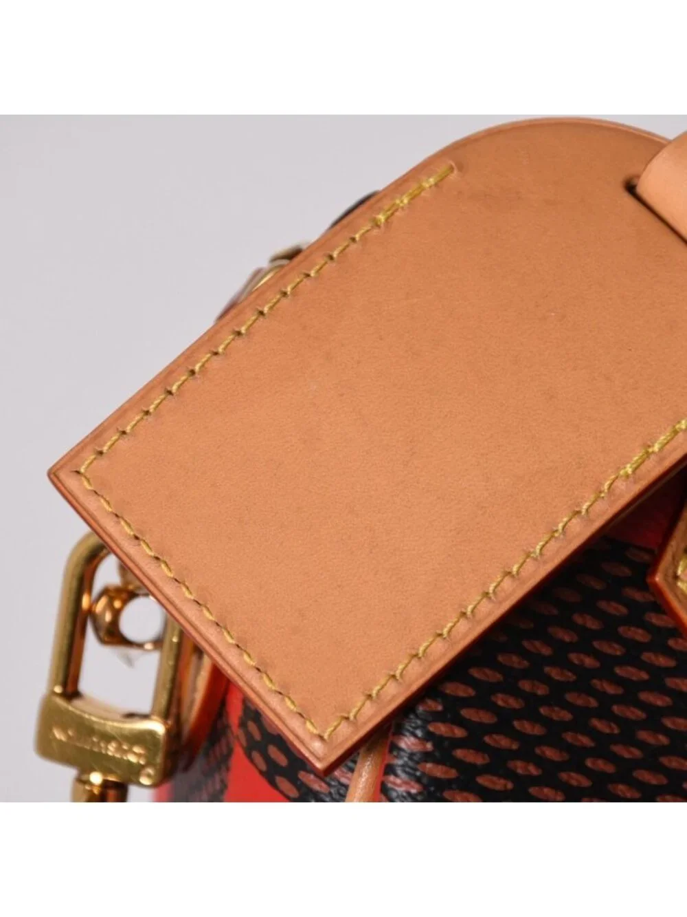 Louis Vuitton Speedy Bandouliere 18 Rouge Damier Pop Brown Red Handbag